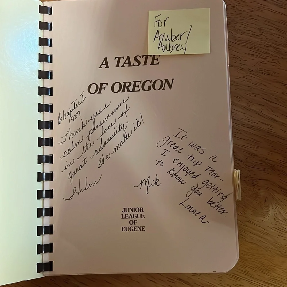 Vintage 1980 Taste of Oregon Spiral Bound First Edition Cookbook